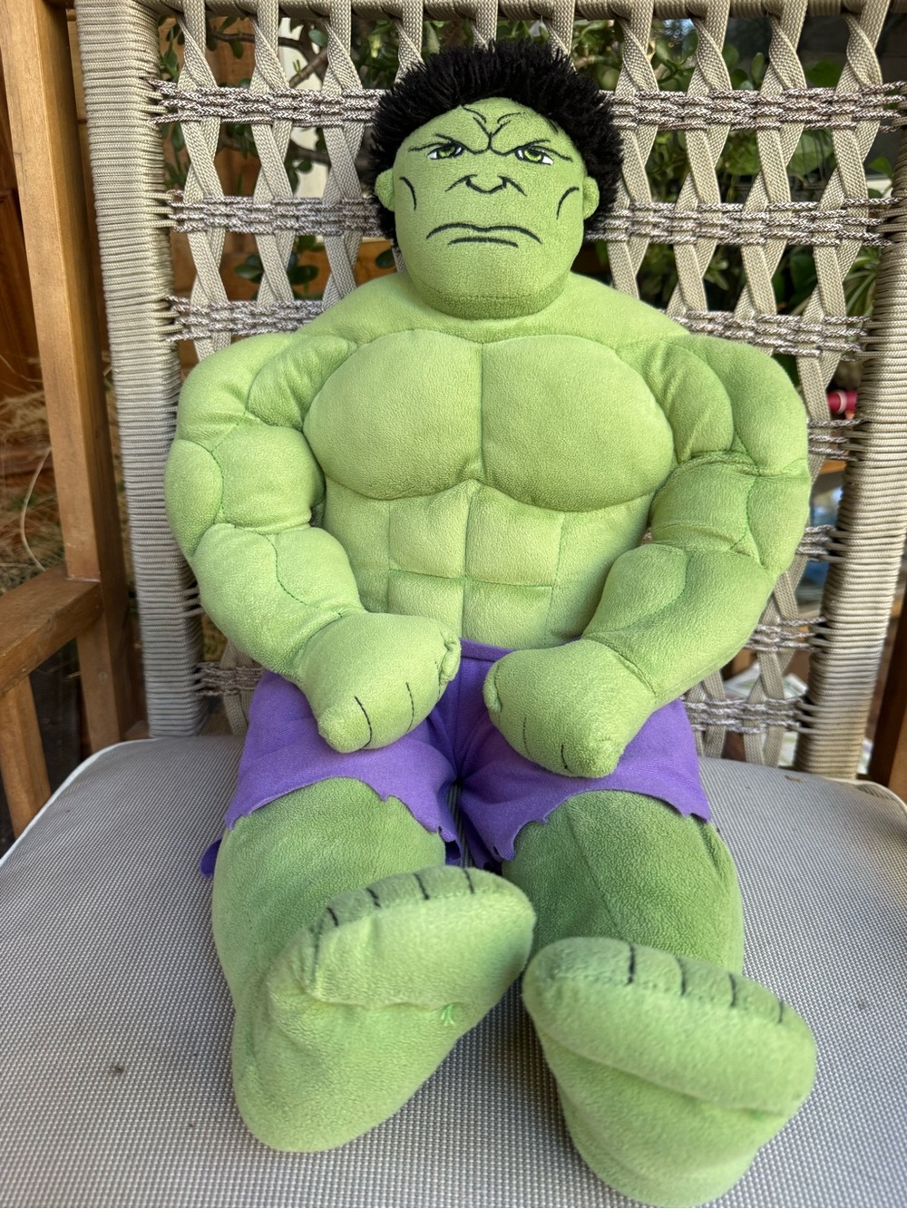Marvel Green Hulk Plush with Purple Shorts